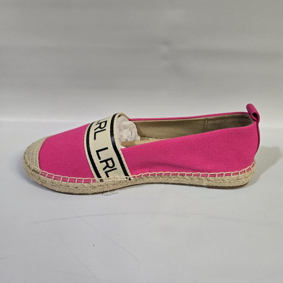 Lauren Ralph Lauren Caylee Flat Espadrilles Shoes Pink 6 NIB Travel Vacation - Picture 7 of 12